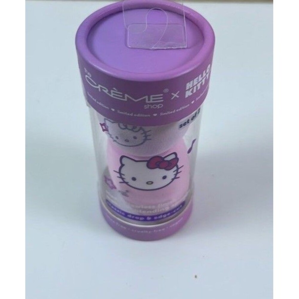 The Crème Shop x Hello Kitty Makeup Sponge Set Of 2 Classic Drop & Edge Cut Pink